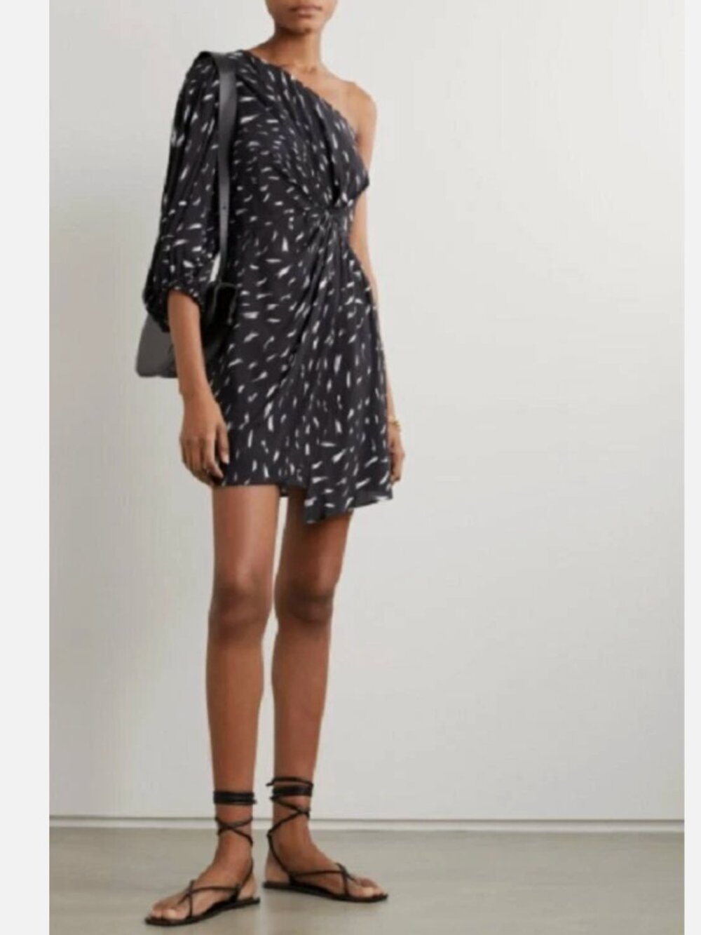 IRO Akubra One-sleeve Printed Mini Dress